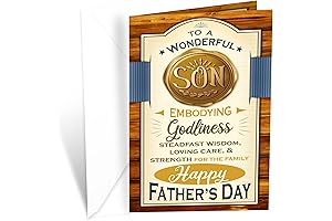 Prime Greetings Religious Son Father's Day Card, Made in America, Eco-friendly