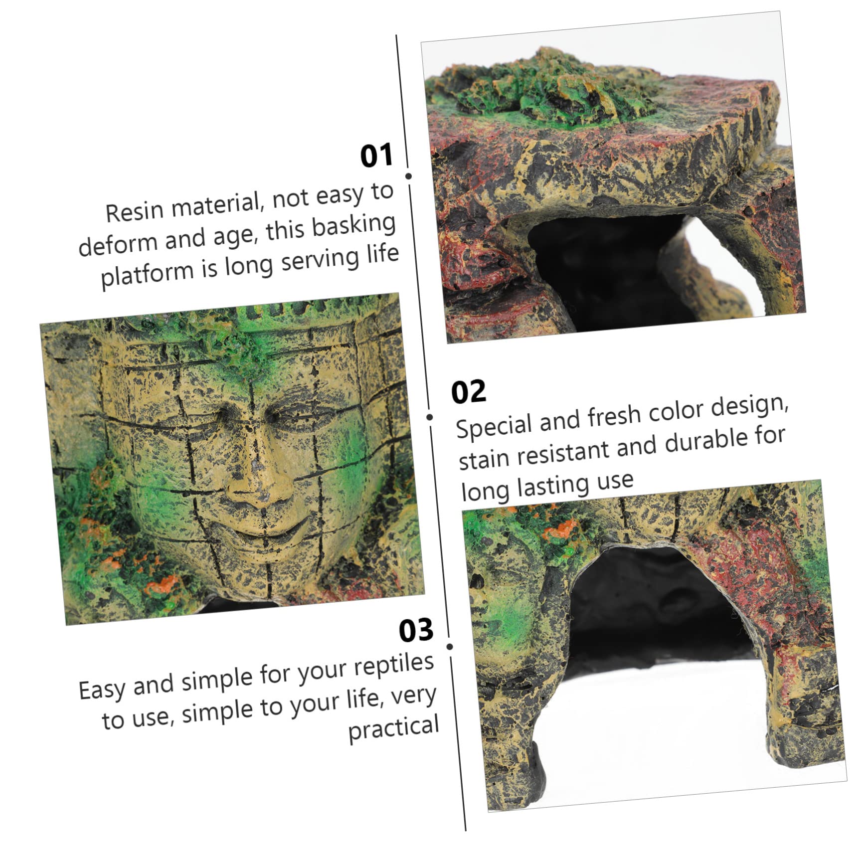 DOITOOL Decoración de Caja de Reptiles Escondite para Reptiles Decoración Natural para Terrarios Cueva de Terrario Accesorio para Doméstico