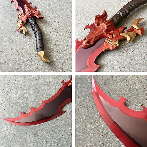 Miniatura 6 de Espada de Jinwoo de anime de 24.8 pulgadas de metal del rey demonio de Baran con soporte de exhibición para colección, versión Cosplay-Dragon