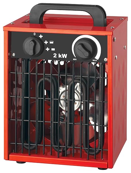 SHX Termoventilatore industriale 2000W SHX308HEAT2022-2000 Watt, elemento riscaldante in acciaio inox, 3 modalità di funzionamento, resistente agli spruzzi, regolabile, termostato, protezione da