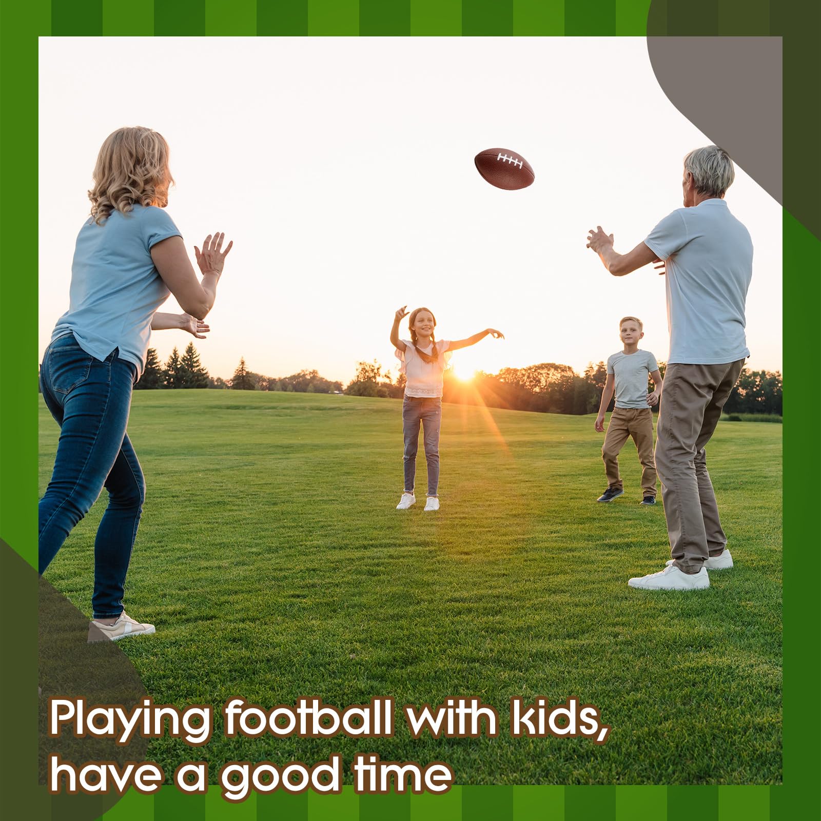 Liliful 36 Pieces Foam Football Small Football 4.72 Inch Easy Grip Playground Ball Waterproof Sports Toys for Backyard Indoor Outdoor Sports Yard Games Practice Play Party Supplies