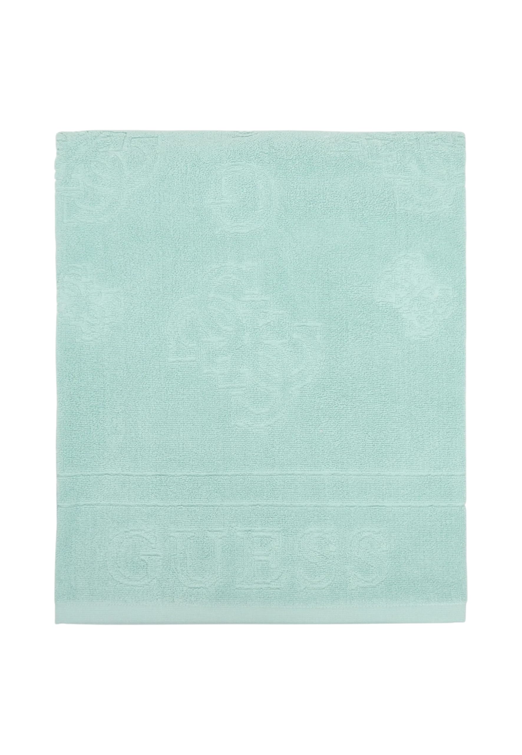 GUESS Toalla de playa 4G con logotipo, menta, 100% algodón, 180 x 100 cm