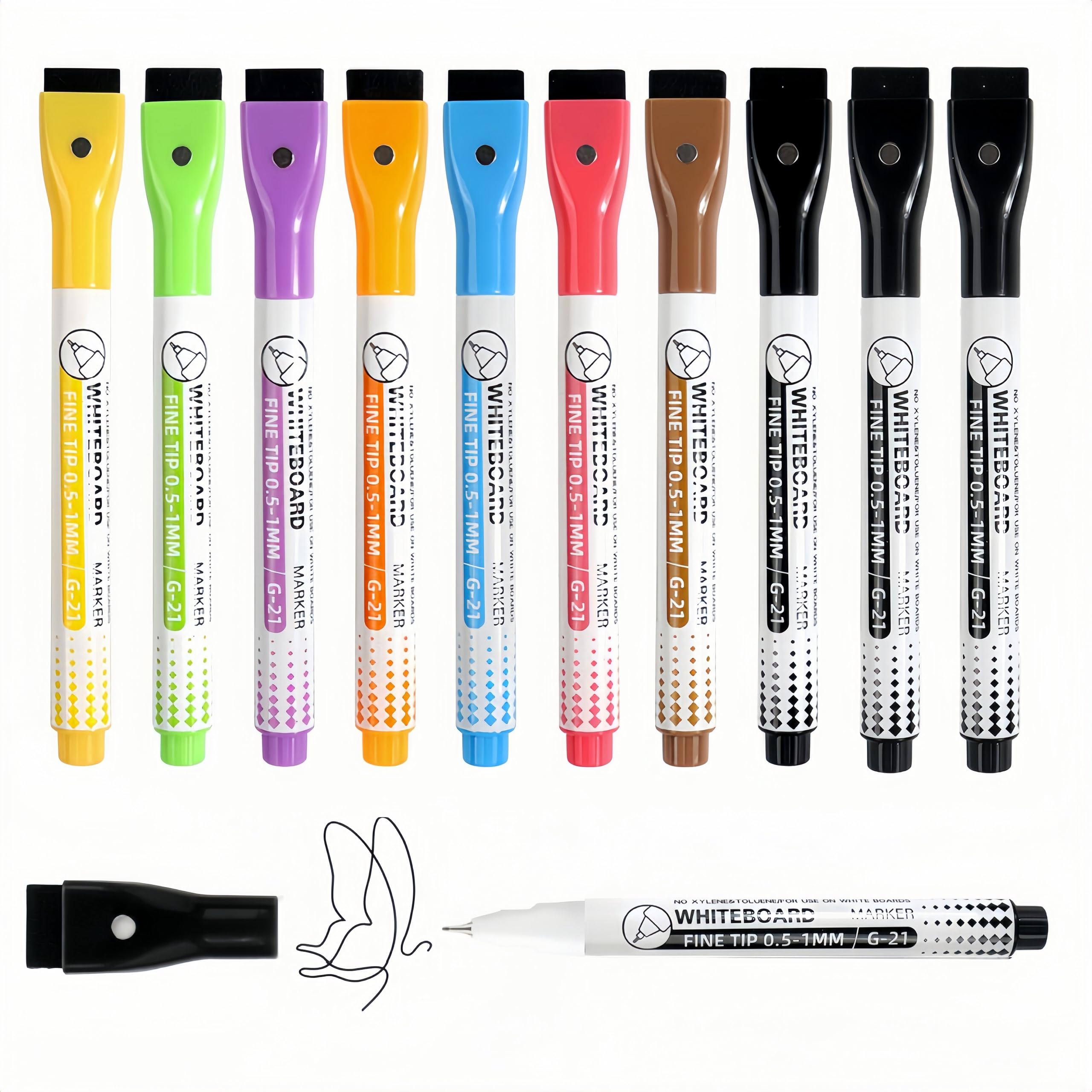 Amazon.com : coojsoo 0.5mm Ultra Fine Point Dry Erase Markers,Dry
