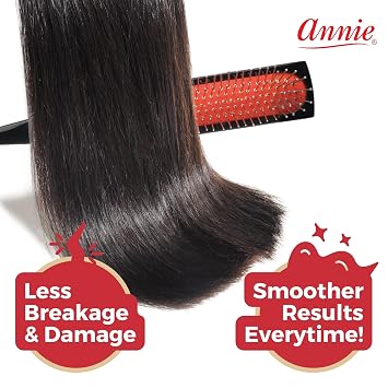 Annie Premium Wire Wig Brush: Metal Bristle Detanger For Wigs (Black)