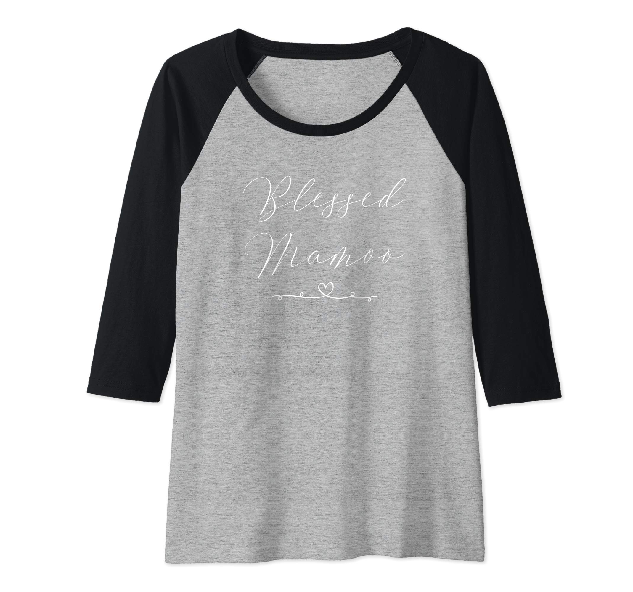 Womens Blessed Mamoo Raglan Baseball Tee