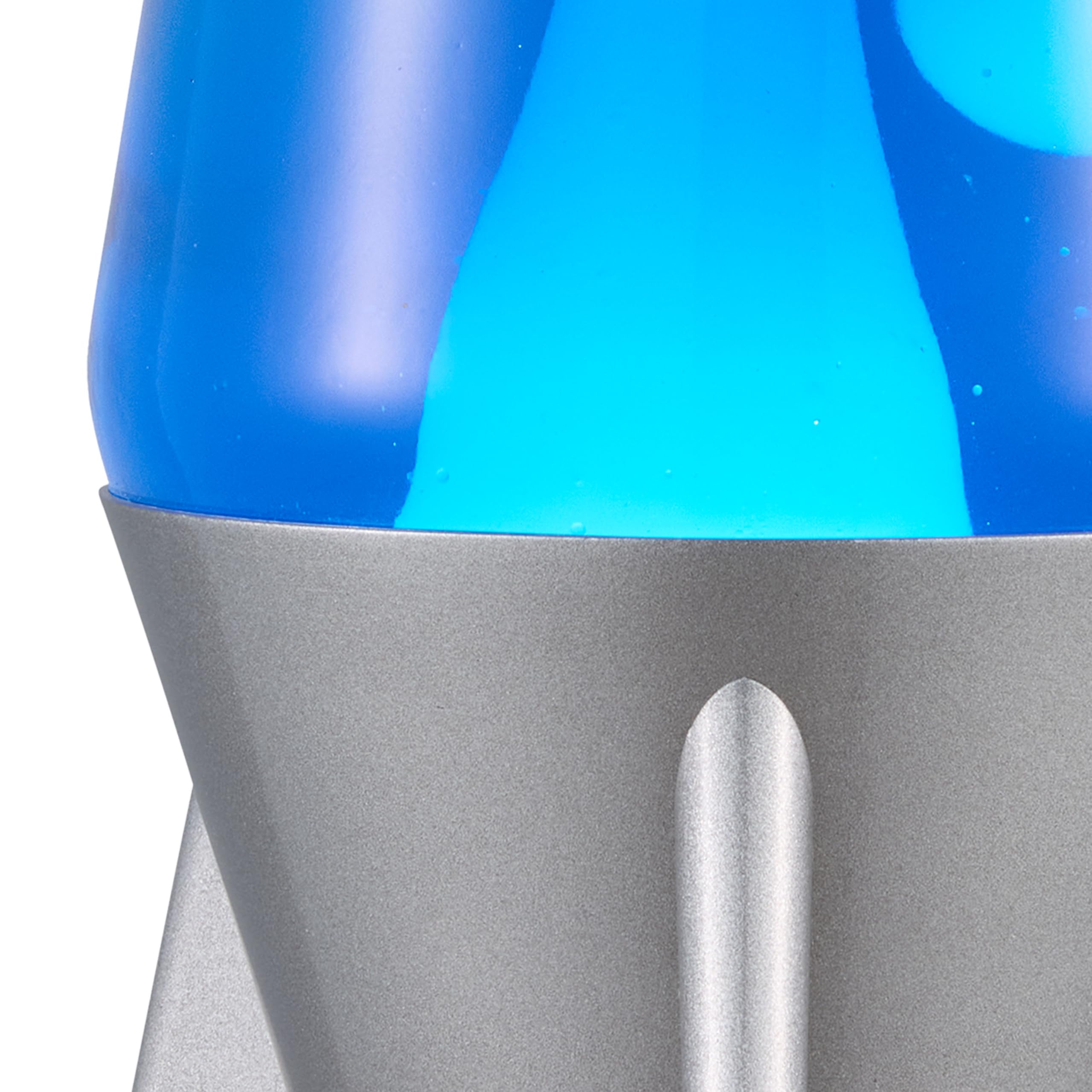 Lava Lámpara original, estratosfera gris de 14.5 pulgadas, lámpara de movimiento retro Rocket Fluid - Fluido blanco y azul, artículo #2390 (exclusivo de Amazon)