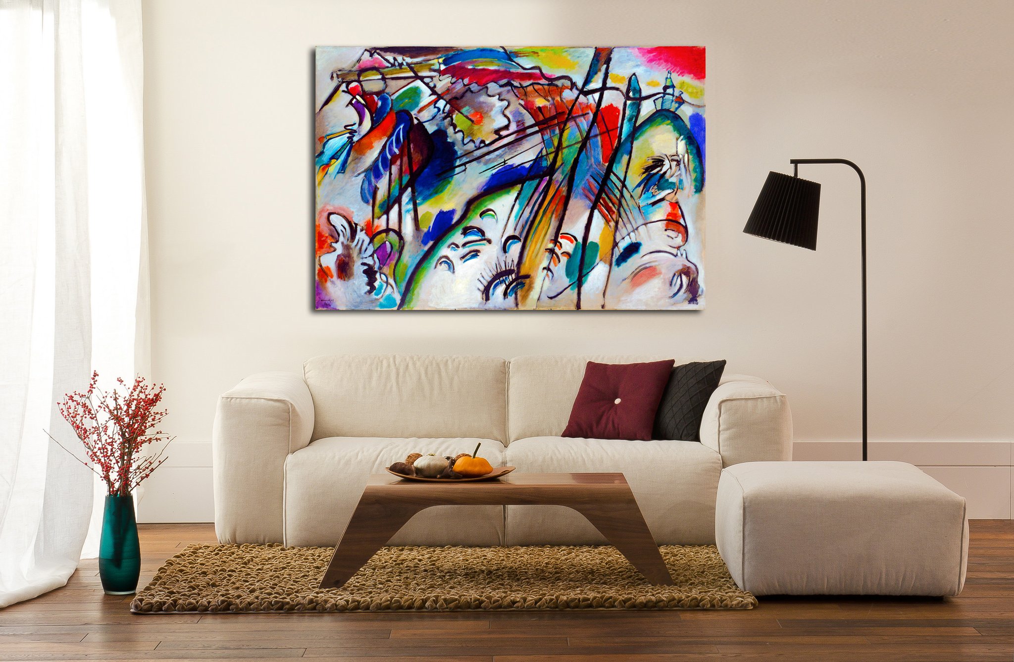 Grafic Quadro Kandinsky Improvvisazione 28 II - Improvisation 28 II - stampa su tela canvas con o senza telaio (CM 130X88, QUADRO CON TELAIO IN LEGNO)