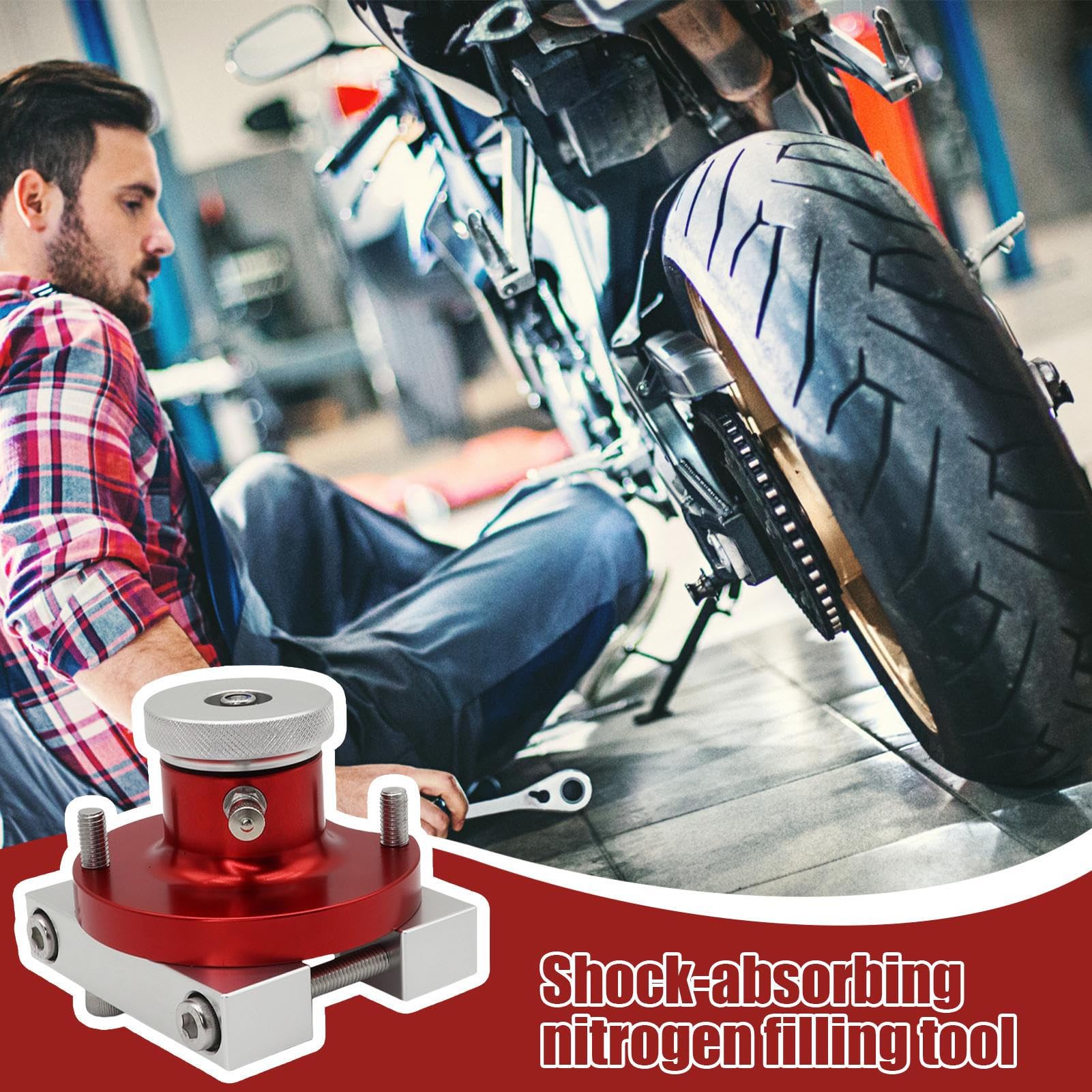 Motorrad-Stickstoff-Ladegerät,Stickstoff-Ladegerät | Aufhängungs | Stoßdämpfer-Stickstoff-Füllwerkzeug | Motorradzubehör, Wartungswerkzeug Für ATV, Motorrad