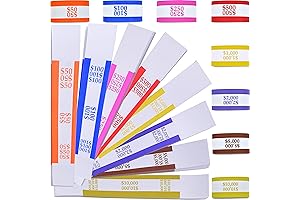 Pack of 400 Money Bands, Real Money 100 Dollar Bills Design