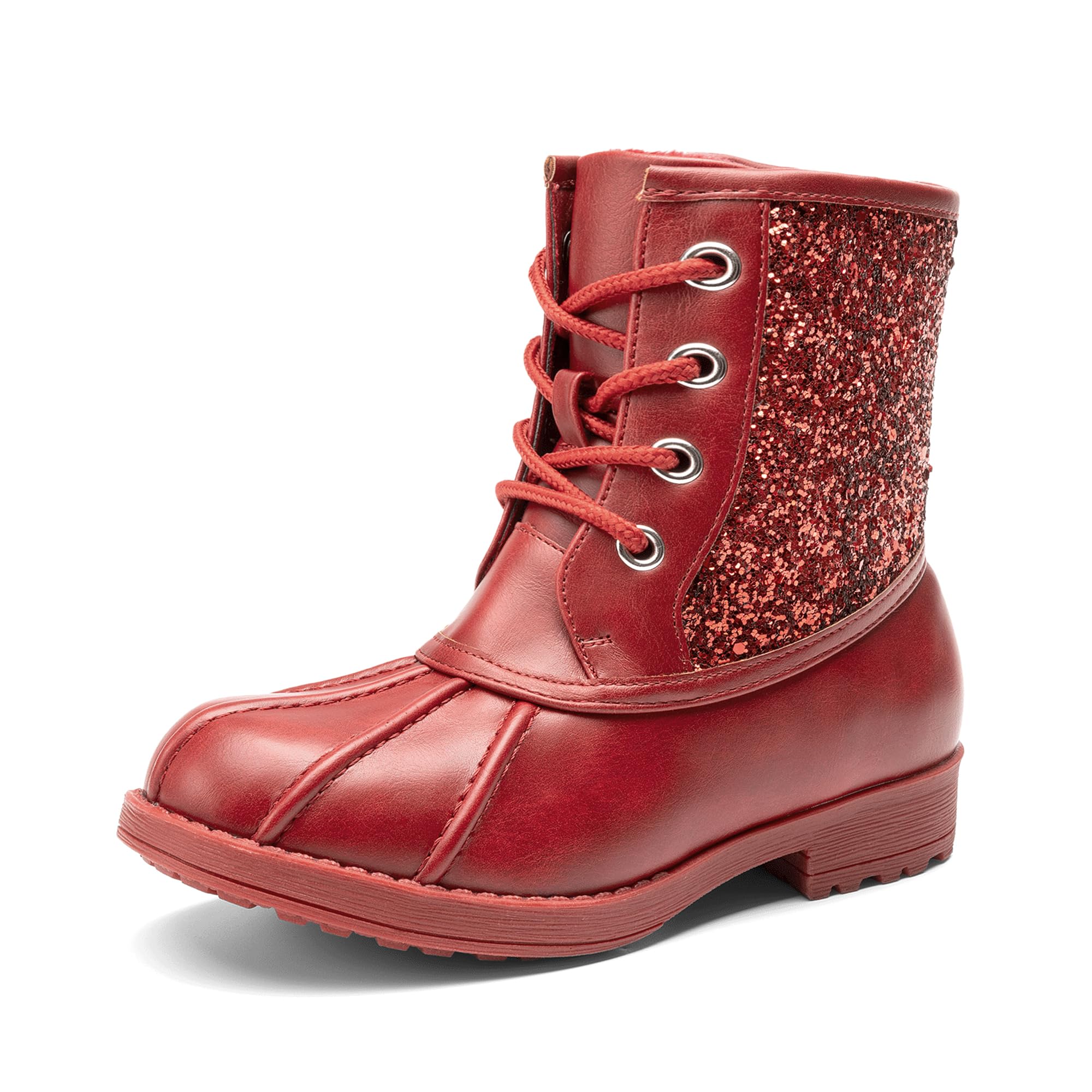 DREAM PAIRS Girls Glitter Ankle Boots Warm and Soft Velvet Lining with Side Zipper for Toddler/Little Kid/Big Kid