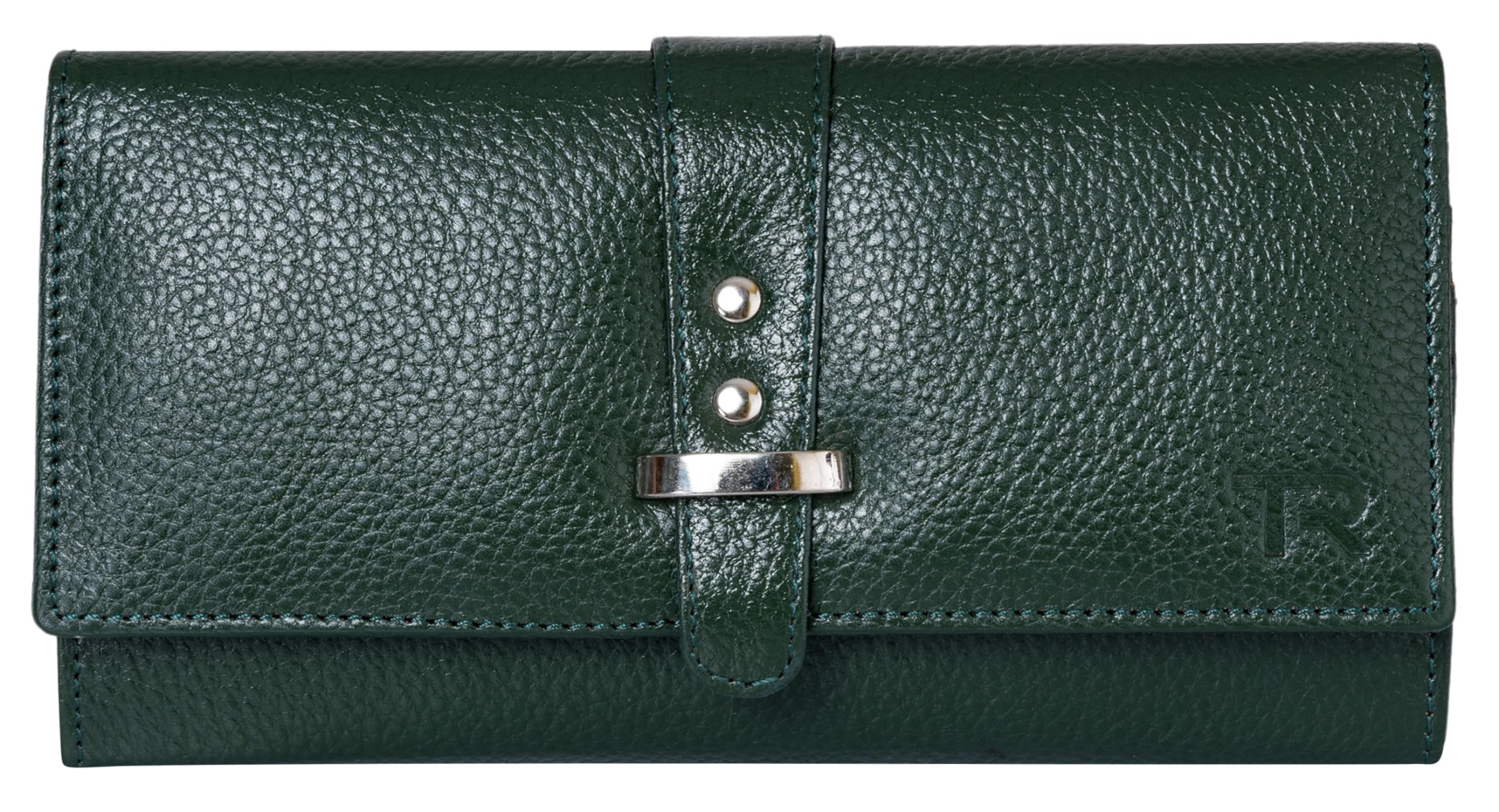 Green Genuine Leather Ladies Clutch Women Wallet