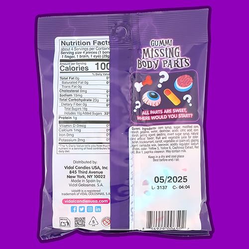 Miniatura 2 de Caramelos de Halloween, gomitas de partes del cuerpo que faltan, dulces de truco o trato y recuerdos de fiesta temática, calcomanía de remolino