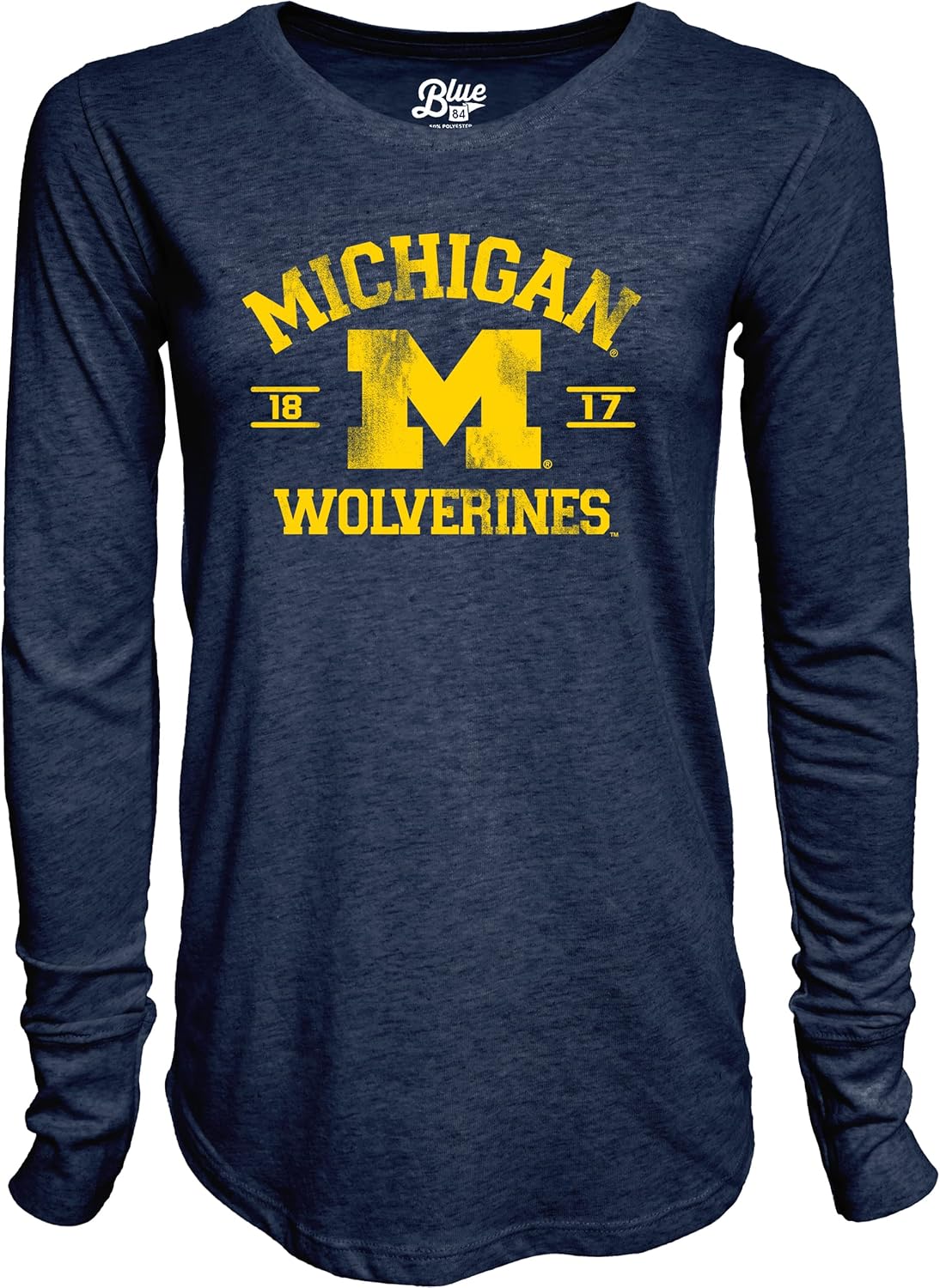 Blue 84 NCAA Womens Long Sleeve T Shirt Tri-Blend Mascot