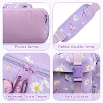 Kids Overnight Duffel Bags,Kasqo Girls Travel Bag Water Resistant Sports Gym Bag for Teens Sleepover Bag School Weekender Carry On Tote with Shoes Compartment Dry Wet Pocket,Purple Butterfly