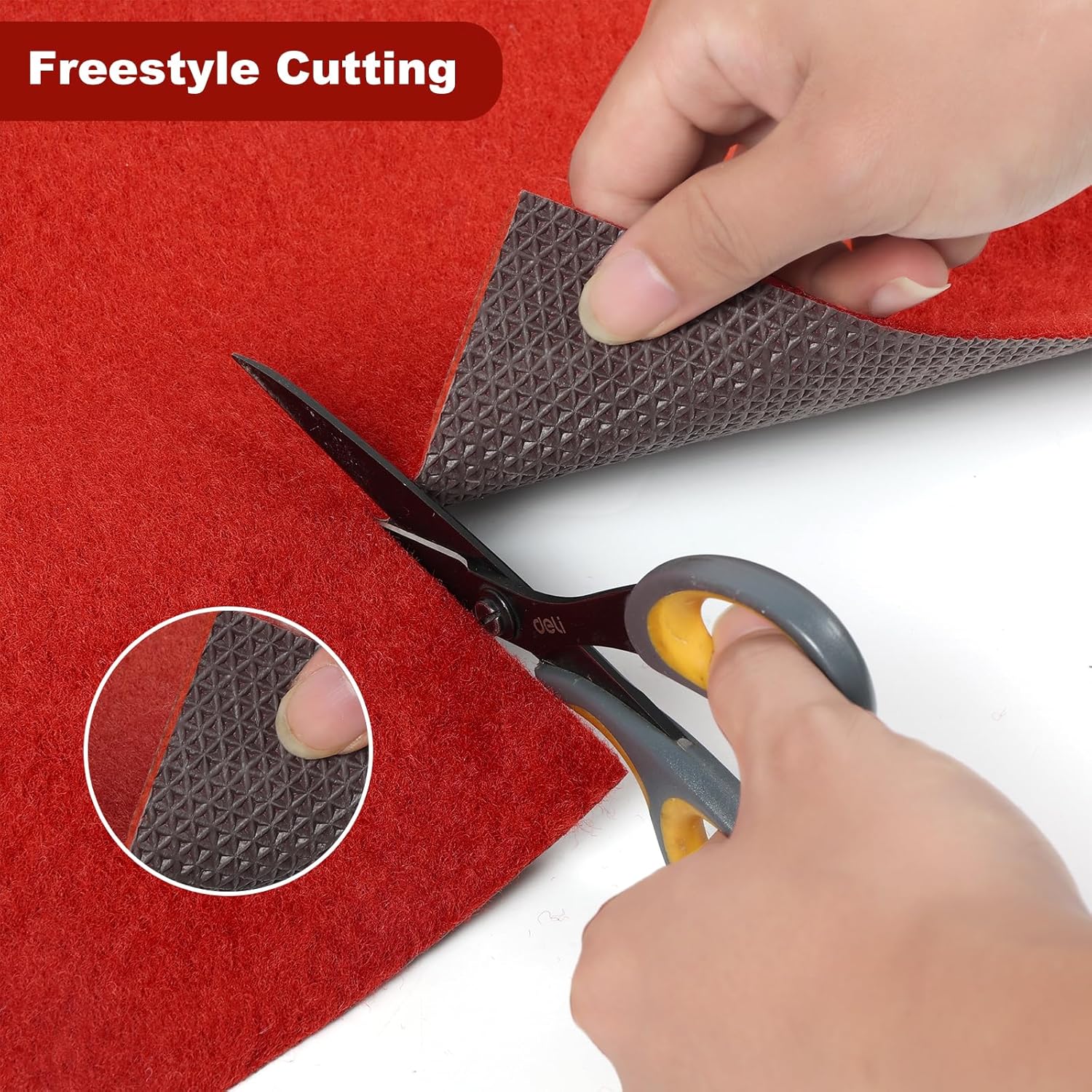 450GSM Thick Dark Red Carpet Runner, 3x10 FT Event Carpet,with TPR Rubber Non-Slip Backing for Wedding, Party, Indoor & Outdoor Use