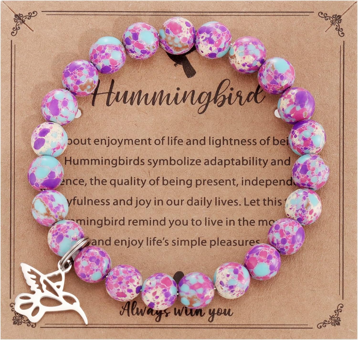 Kivosliviz Hummingbird Bracelet for Women Gifts Jewelry Sympathy Gift Hummingbirds Bracelets