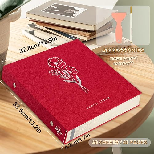 Vista 199 de Lanpn Álbum de fotos de 4 x 6 pulgadas, 600 bolsillos, cubierta de lino, álbumes de imágenes grandes con capacidad para 600 fotos horizontales y Rosa