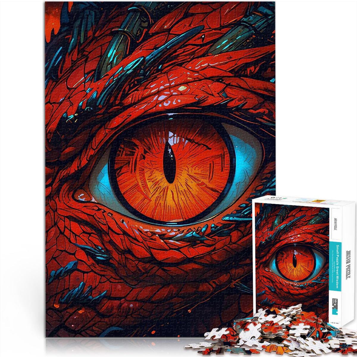 2000 Adult Pieces Jigsaw Puzzle Red dragon eye Anspruchsvolles Spiel und Familienspaß Geburtstagsgeschenk, Geschenke, Wandkunst70x100cm — image 1