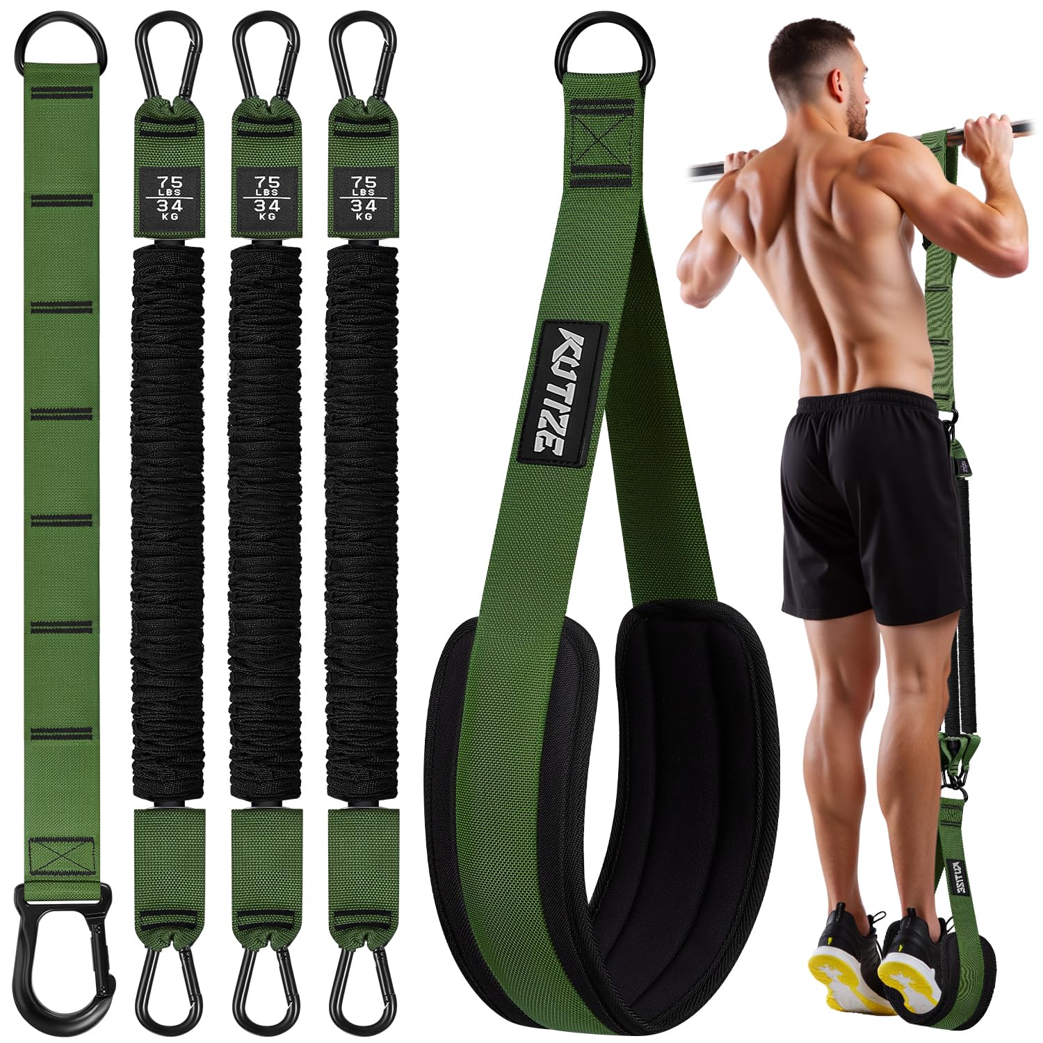 KUTIZE Pull Up Assistance Bands Pull Up Bar Resistance Bands Pull Up Bands for Enhanced Strength Training Muscle
