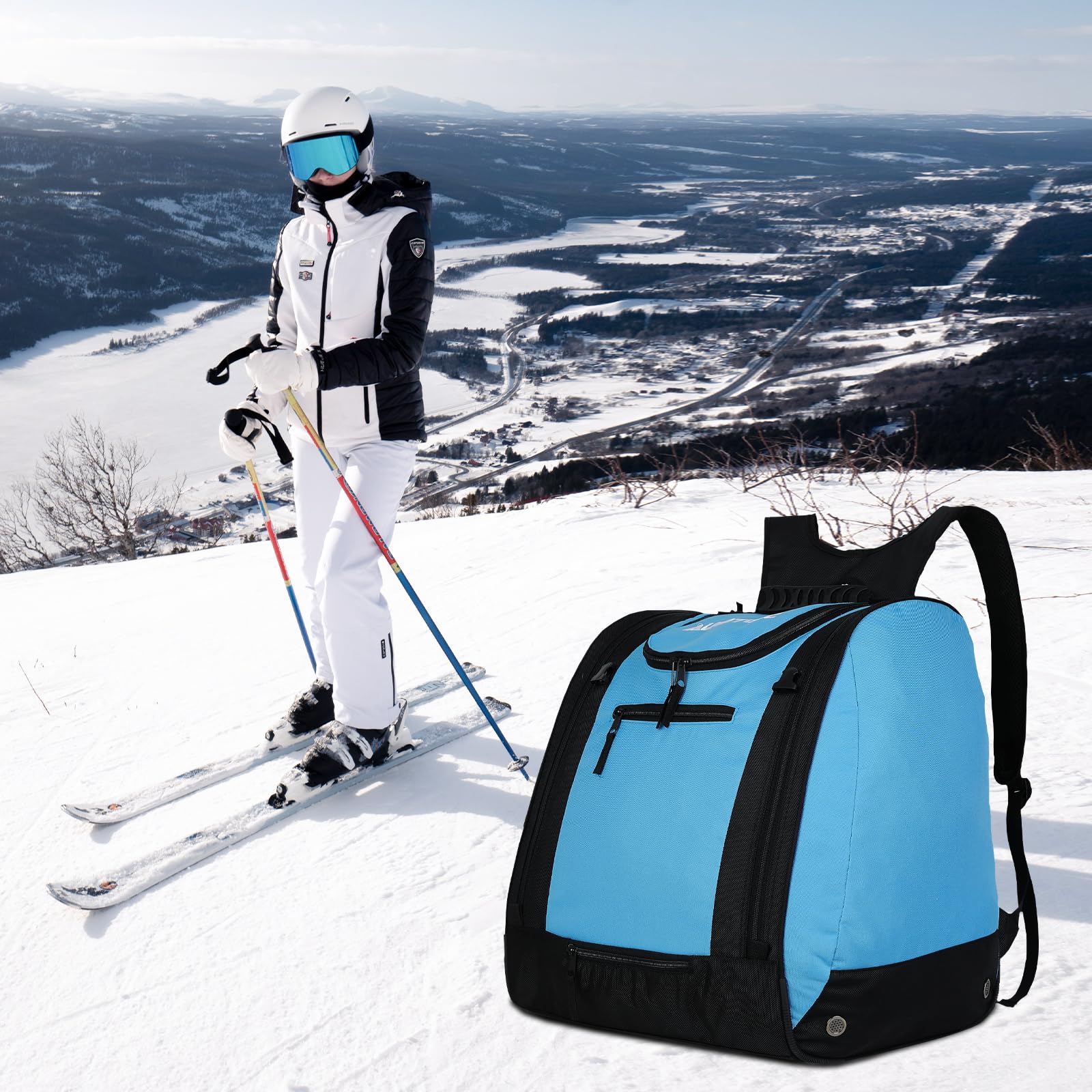 AUMTISC Borsa per Scarponi da Sci e Snowboard - Zaino per Volare Con Guanti, Giacca e Occhiali