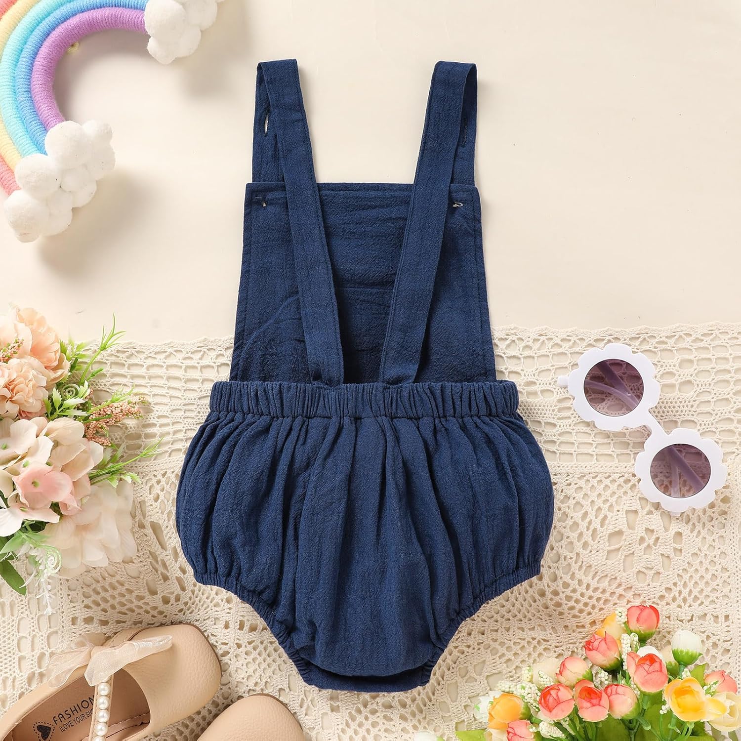 Baby Boys Girls 1st Birthday Romper Baby First Birthday Outfit Boy Solid Color Jumpsuit Cake Smash Outfit - Image 3