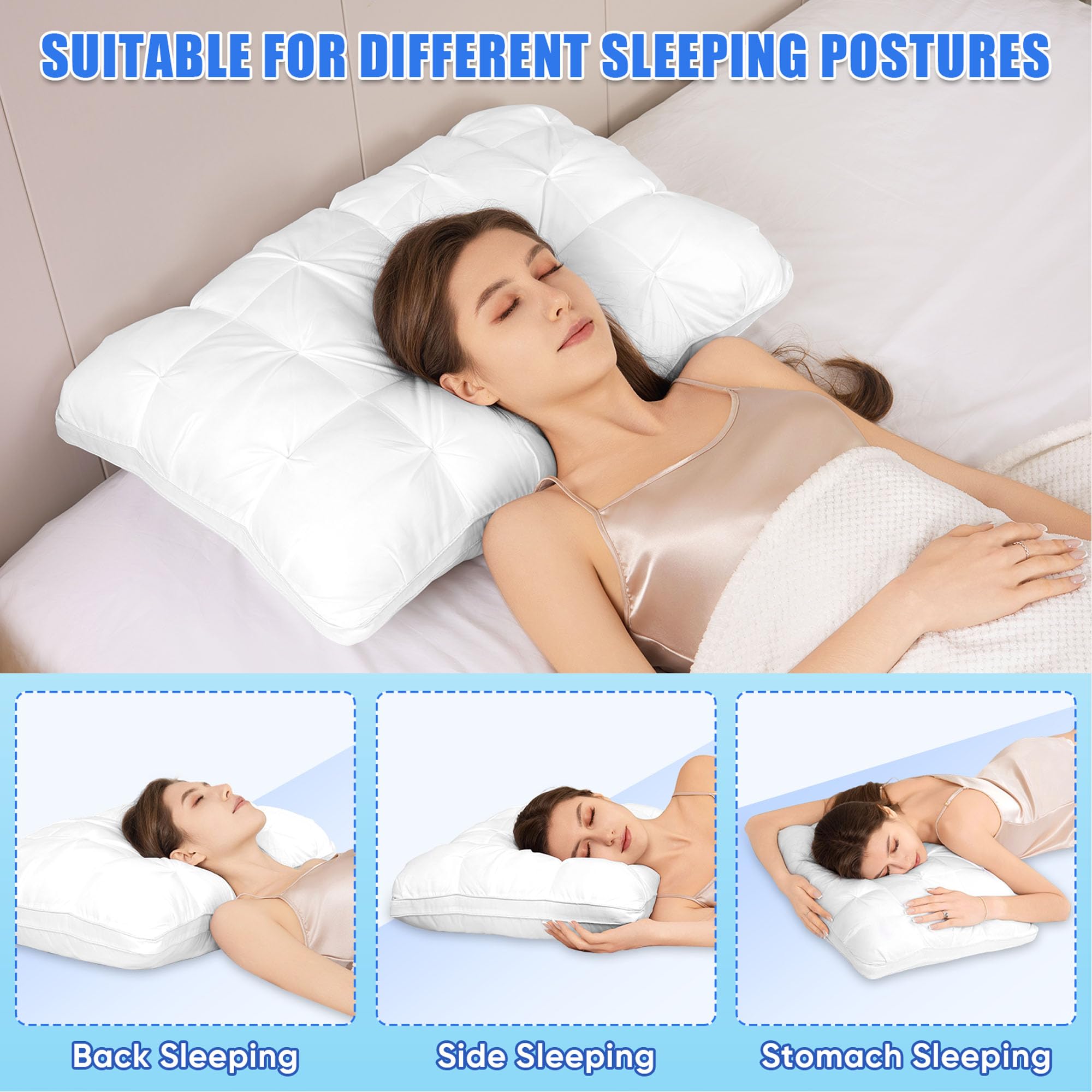 Amazon.com: WESLEEPER Pillows Queen Size Set of 1 Pillow for