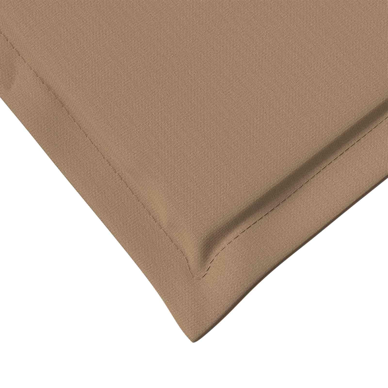 Poduszki na oparcie 2 sztuki taupe 47 x 45 x 2 cm | Poliester odporny na warunki atmosferyczne, wypełniony pianką, na patio w ogrodzie, łatwy do czyszczenia