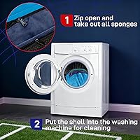 Vista 35 de Comfort Expression - Cama ortopédica para perros extragrandes, 53 x 42 pulgadas, cama impermeable y de apoyo de espuma con cojines removibles