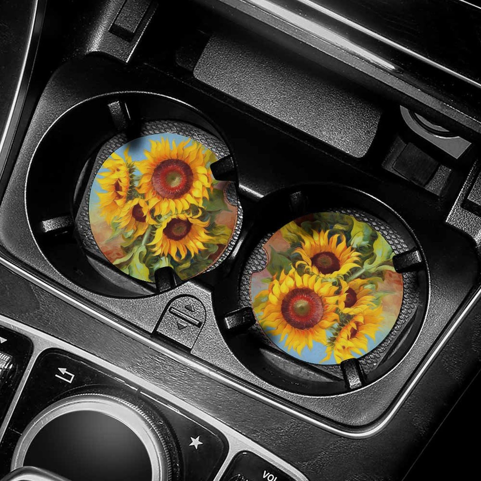 Dessous de verre voiture tournesol étanche pour protéger vos trajets du quotidien