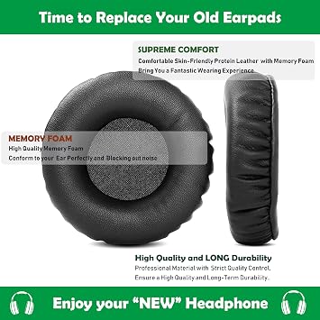 Premium Replacement Earpads Cushions Compatible with Telex Airman 750 Aviation Headset Ear Pads with Softer Protein Leather and Memory Foam