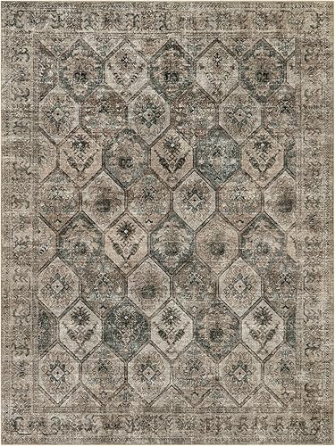 Miniatura 8 de Lahome Alfombra de área de 9 x 12 pies para sala de estar, alfombras grandes para dormitorio, bohemio, marroquí, floral, suave, antideslizante, no