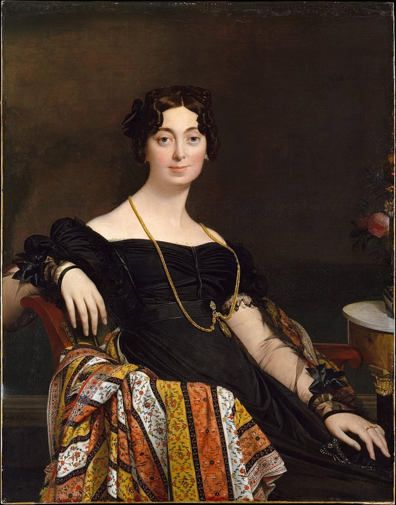 Cuadros abstractos para un salon elegante con el lienzo de Madame Leblanc Jean Auguste Ingres 5