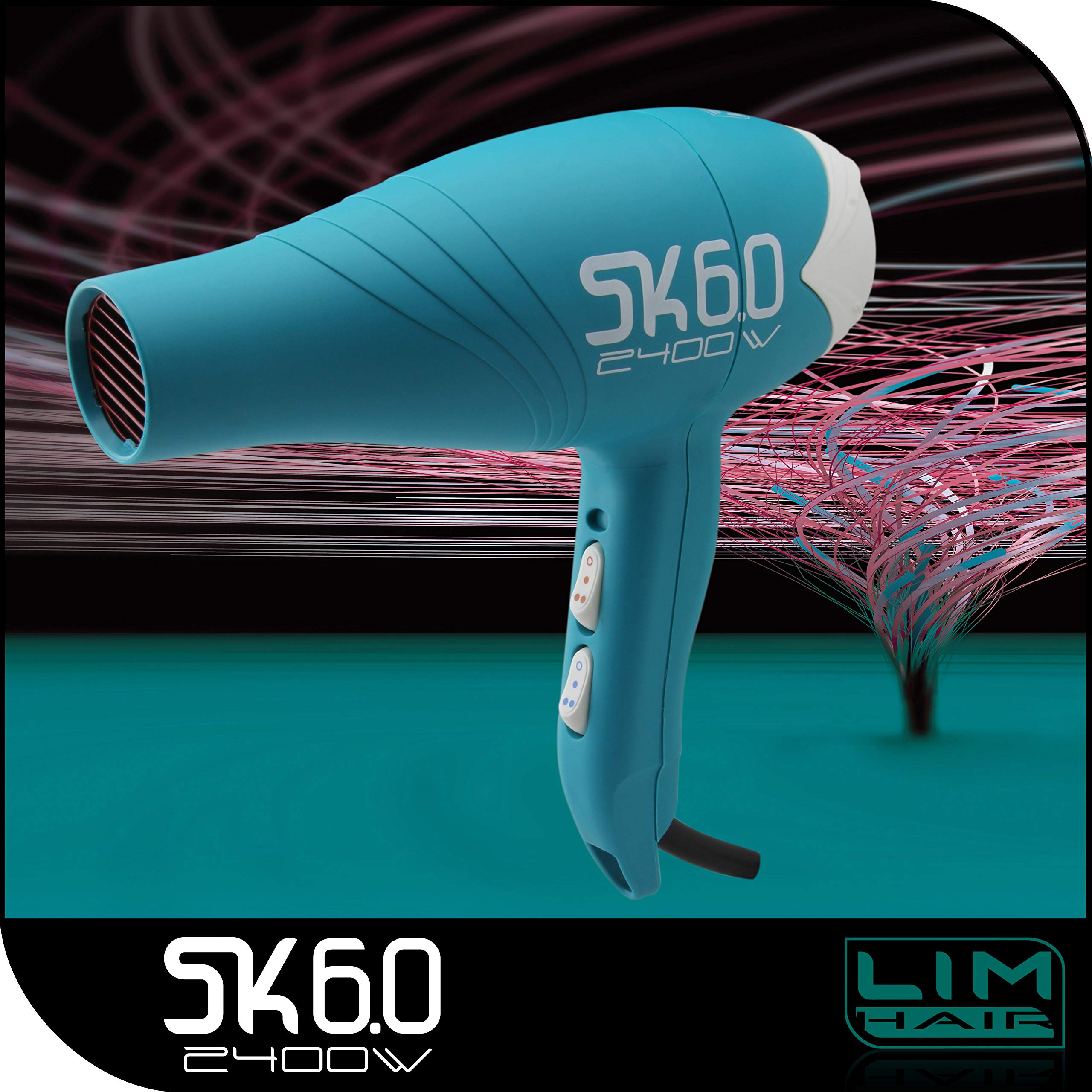 Lim hair - Asciugacapelli professionale SK 6.0, 2400 W (Turchese)