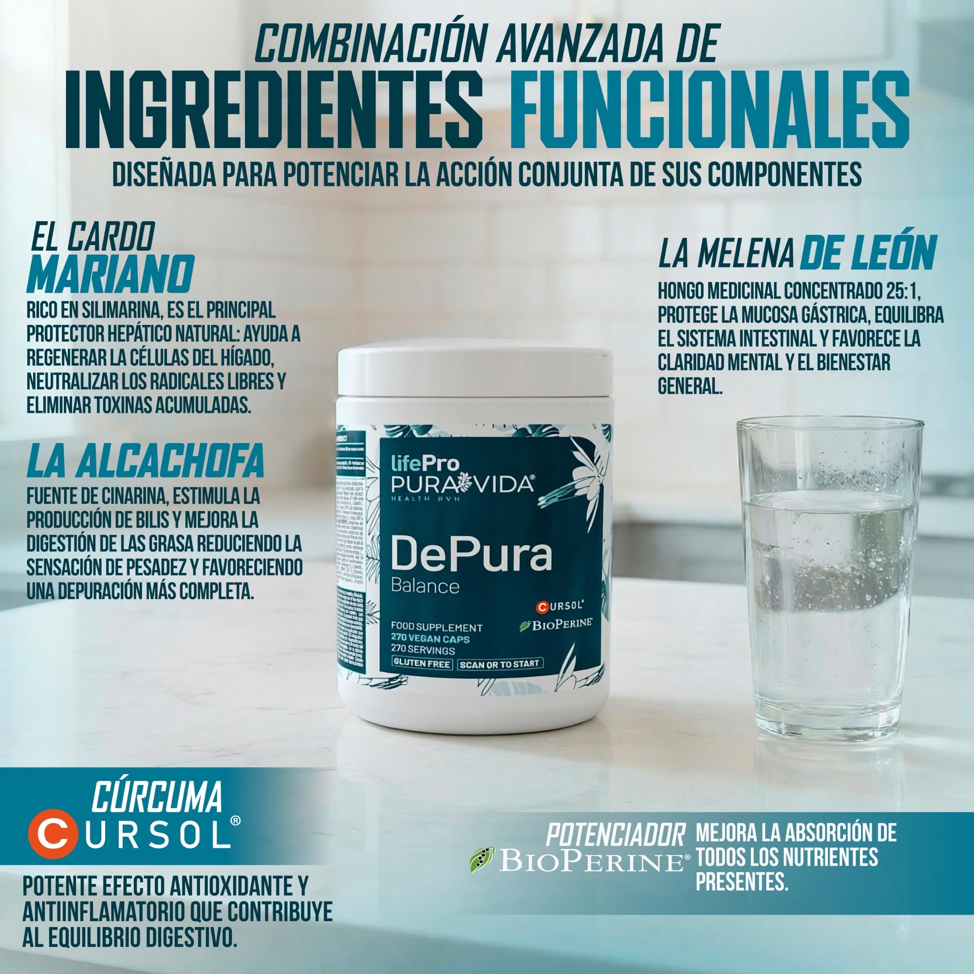 Cardo Mariano Cápsulas – 5x Más Silimarina Activa (213 mg, 80% Estandarizada) - 270 Cápsulas – Equivalente a 14,000mg/capsula - Fórmula 5-en-1 con Alcachofa, Cúrcuma Cursol®, Melena de León, BioPerine