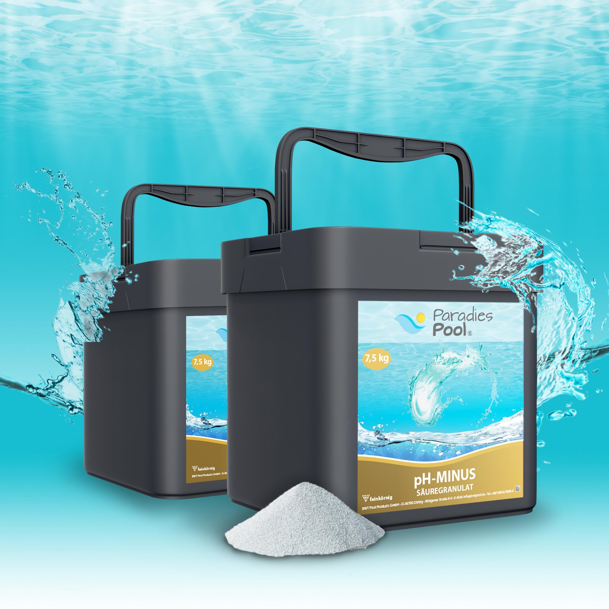 Paradies Pool pH Minus Granulat 15 kg, pH Senker Schwimmbecken Pool