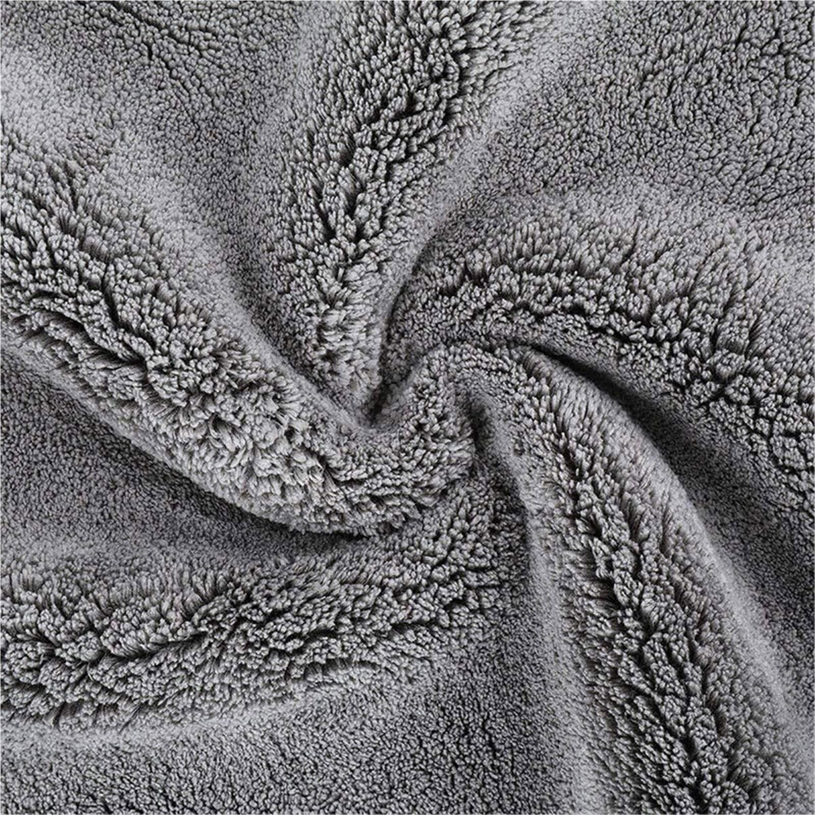 40x40CM Car Wash Microfiber Towel Thickened Super Absorption Car Cleaning Drying Cloth Hemming Towels Detailing Care Rags Gray — view 6