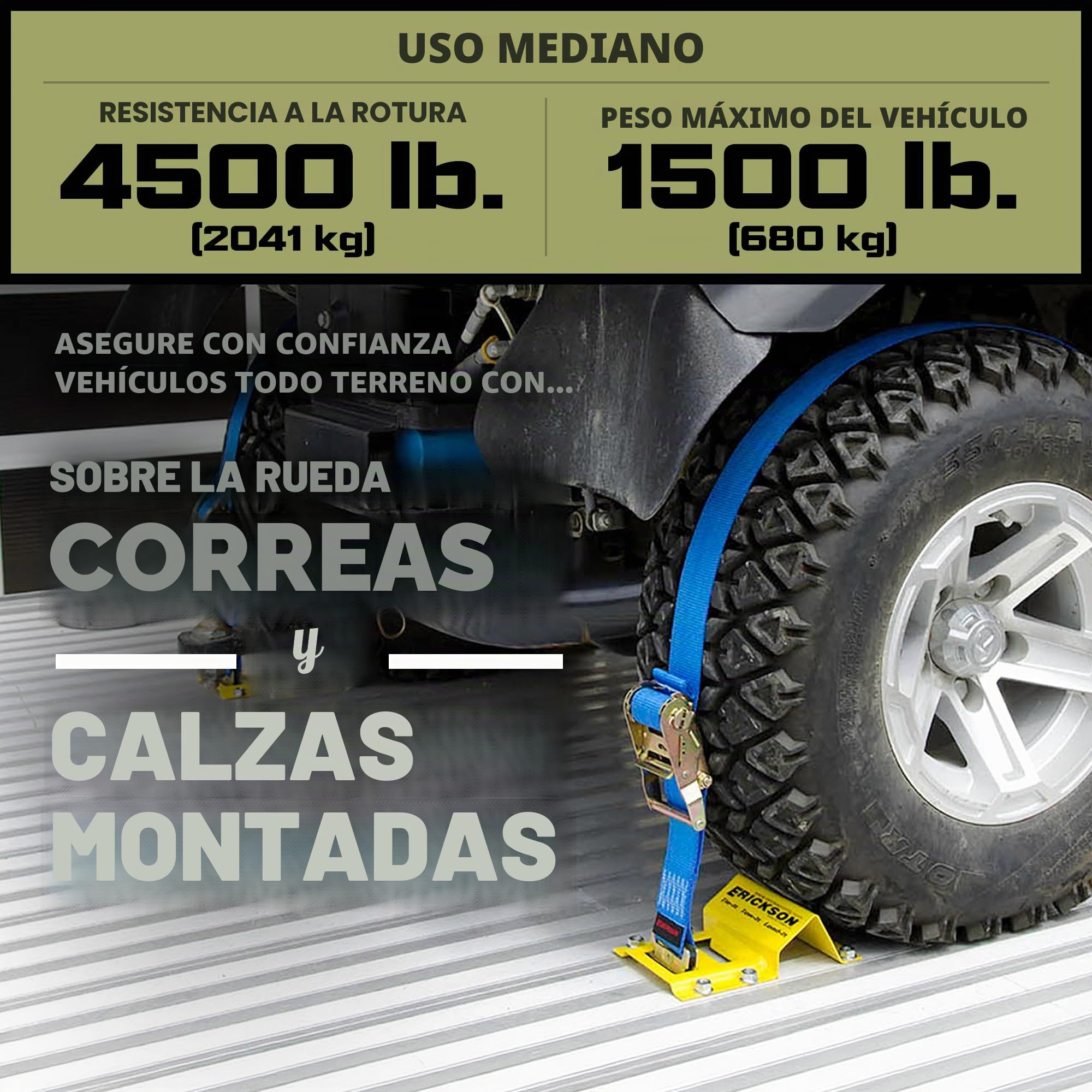 Erickson 09160 Rueda Chock Kit de Sujeción