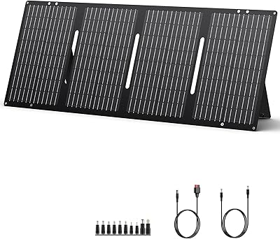 60W Foldable Solar Panel With Kickstand – Portable 18V DC Output
