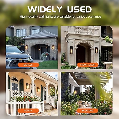 Miniatura 7 de Lámpara de pared exterior con sensor de movimiento del amanecer al anochecer, impermeable, para porche, luz de montaje en pared exterior