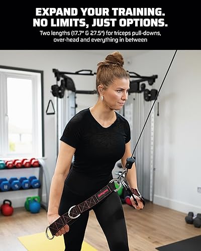 Miniatura 5 de Correas de extensión para cables (par) – Accesorios de gimnasio ajustables de alta resistencia para máquinas de cable y polea, barras y mangos – 5