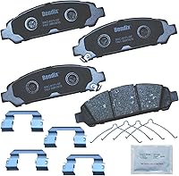 Vista 92 de Pastillas de Freno Delanteras Cerámicas Bendix Priority1 CFC430A para Modelos Selectos INFINITI G35, I30, Nissan 350Z, Altima, Juke, Maxima, Sentra