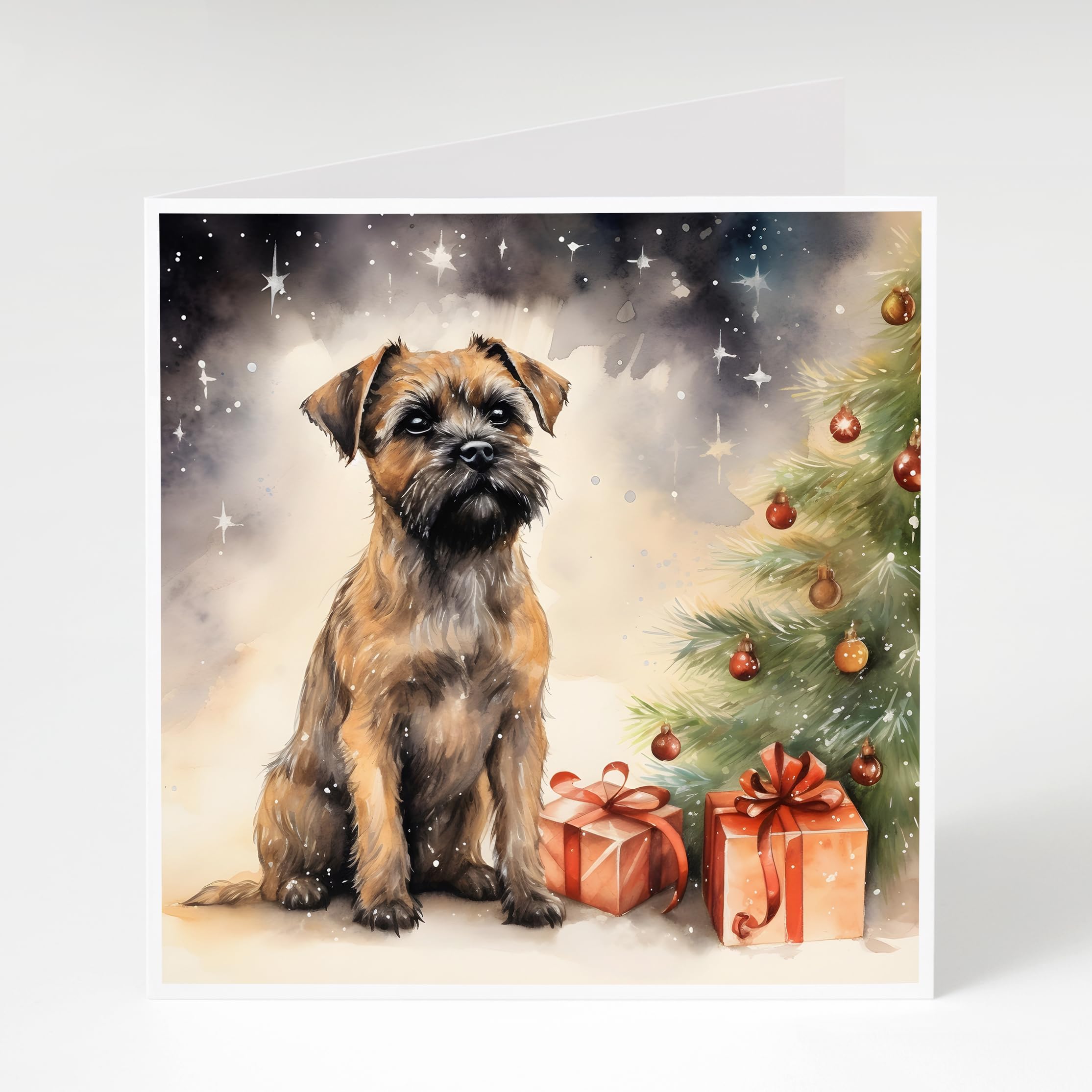 Border Terrier Christmas Cards Pack of 5