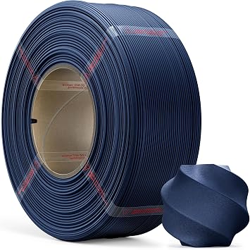 Dark Blue Matte PLA Refill Filament 1kg (2.2lbs) for Reusable Spools, 1.75mm Spool-Less 3D Printing Filament, Compatible with Bambu Lab 3D Printers