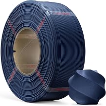 Dark Blue Matte PLA Refill Filament 1kg 2.2lbs for Reusable Spools, 1.75mm Spool-Less 3D Printing Filament, Compatible with Bambu Lab 3D Printers