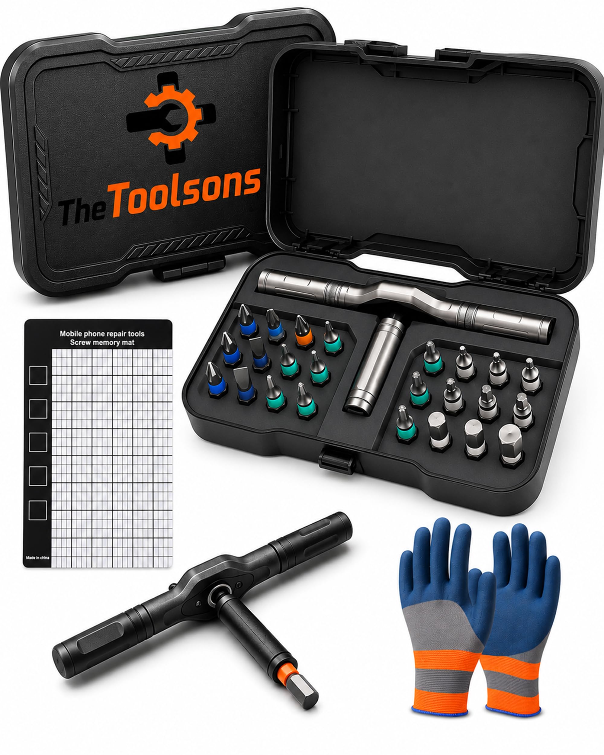 The Toolsons Magnetic Ratchet Screwdriver Set, 24 in 1 Multi Bit S2 Steel Screwdriver Set…