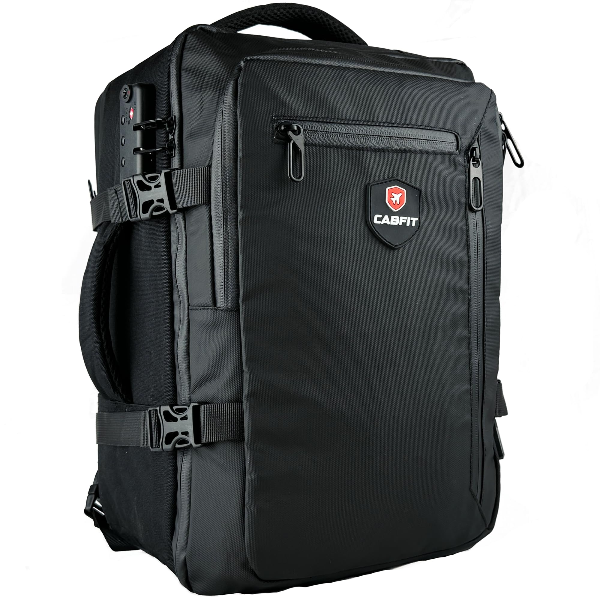 CabFit VERSATILE - Mochila de viaje cabina avion 40x20x25 Compatible con Ryanair Vueling Easyjet, Candado Antirrobo code Lock, USB e Impermeable, Resistente, Mochila Cabina Avión para Hombre y Mujer