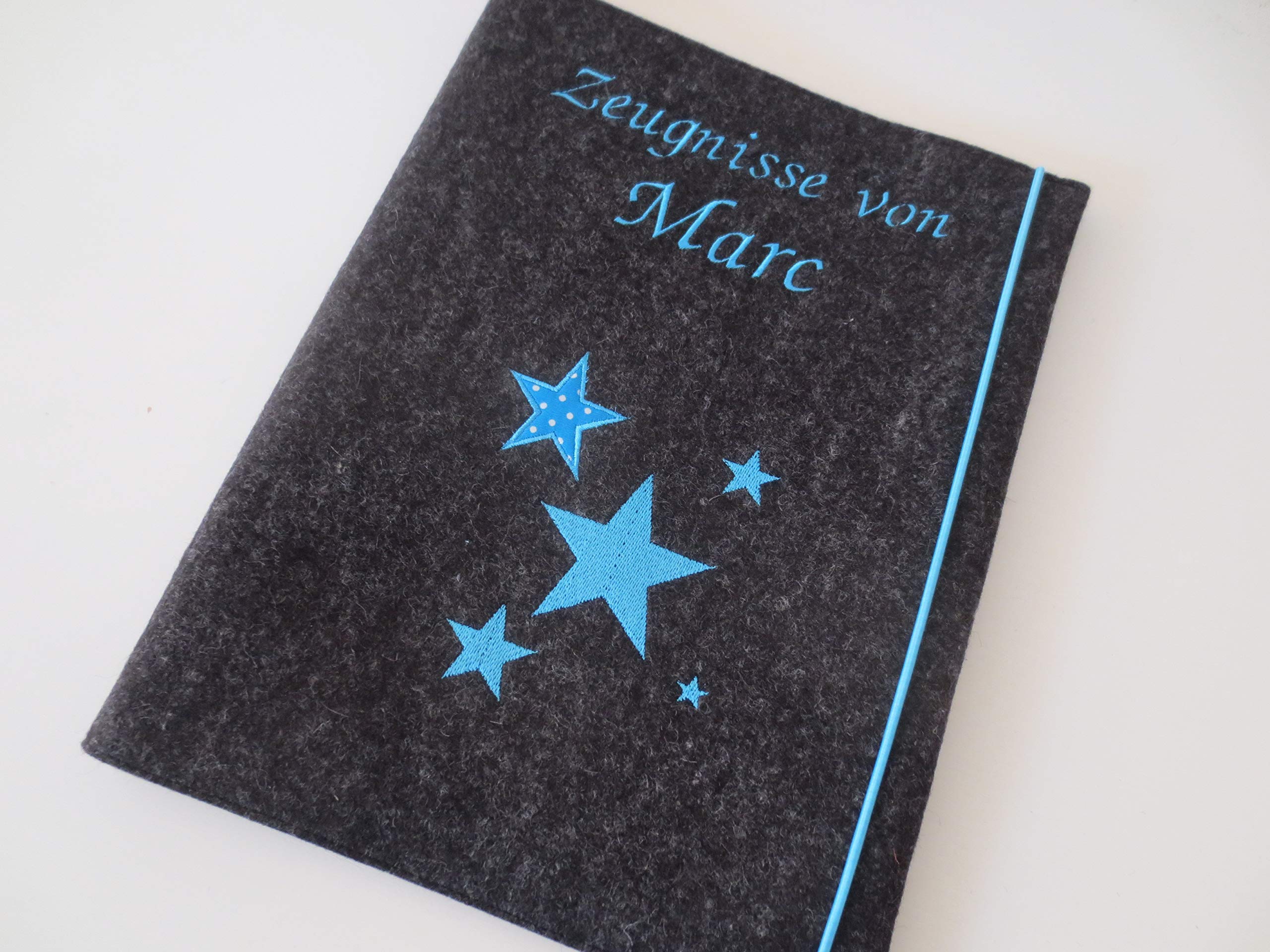 Zeugnismappe Wollfilz Mappe Zeugnisse DIN A4 Grundschule Schule