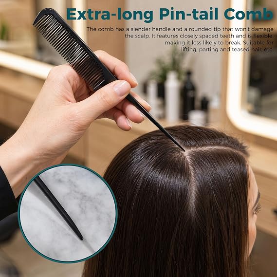 4pcs Mens Hair Brush Set Natural Boar Bristle Massage Tips Brushes