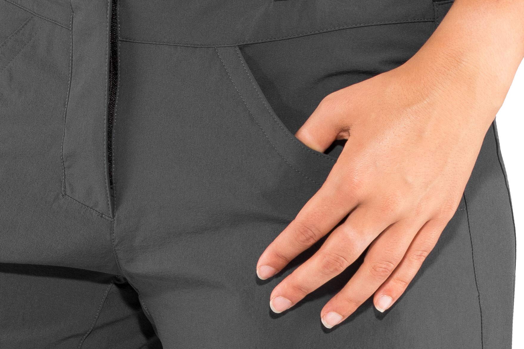 Gonso Mira, Kurze Damen Fahrradhose, 2in1 Bikeshorts mit Stretcheinsatz über dem Gesäß, Einknöpfbare Radunterhose mit Relax Gel Comfort Sitzpolster, Weite Passform, PFC-Frei