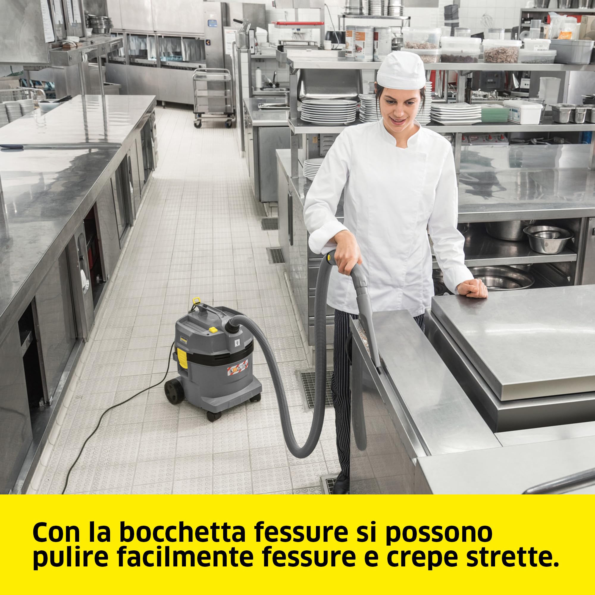 KÄRCHER aspiratore solidi-liquidi NT 22/1 Ap L, max. 1300 W, contenitore : 22 l, tubo di aspirazione: 1,9 m, ugello pavimento bagnato/asciutto (300 mm), bocchetta fessure